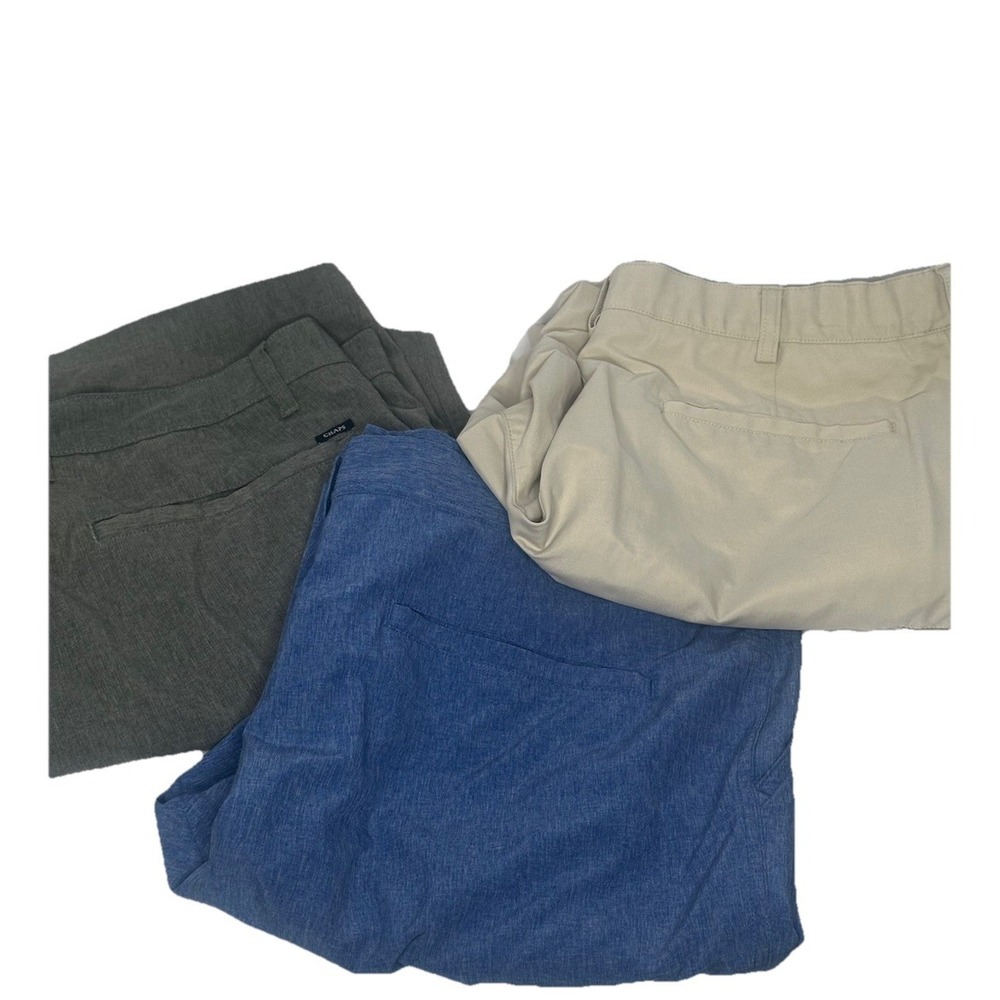 Lot Of 3 Men's Shorts Size 36 Gray Blue Khaki